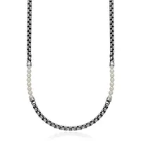 SteelX Stainless Steel White Shell Pearl Necklace