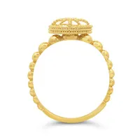 10K Yellow Gold Heart Ring