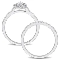 Julianna B 14K White Gold 0.49CTW Diamond Marquise Shaped Bridal Set