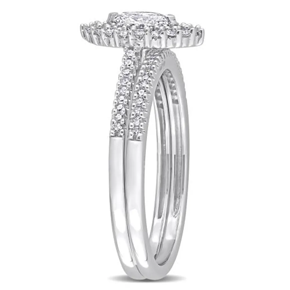Julianna B 14K White Gold 0.49CTW Diamond Marquise Shaped Bridal Set