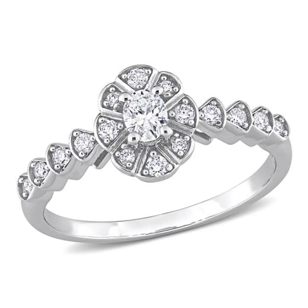 Julianna B 14K White Gold 0.32CTW Diamond Bridal Ring