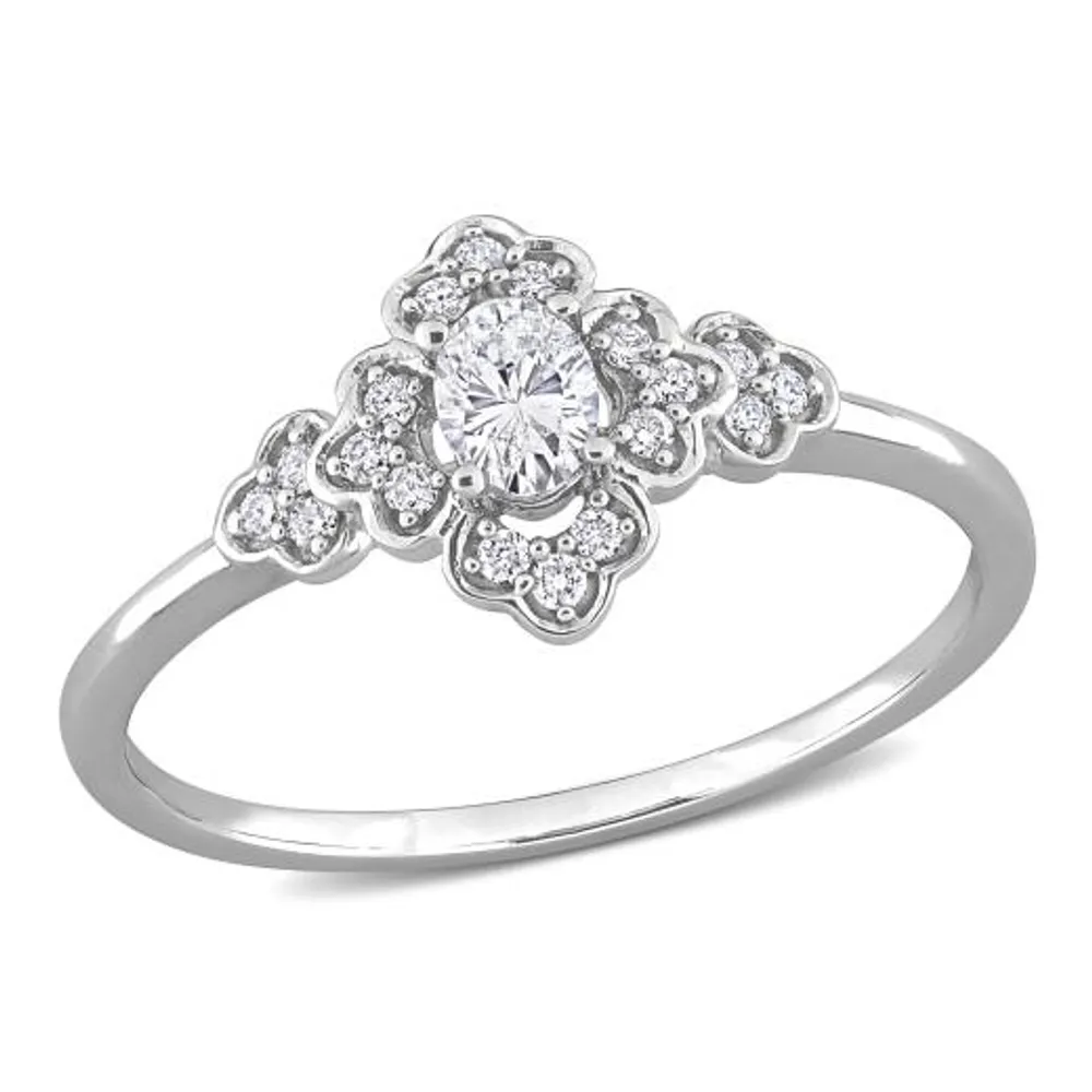 Julianna B 14K White Gold 0.24CTW Diamond Bridal Ring