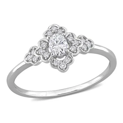 Julianna B 14K White Gold 0.24CTW Diamond Bridal Ring