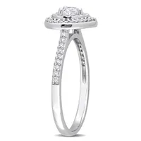 Julianna B 14K White Gold 0.19CTW Diamond Halo Heart Ring