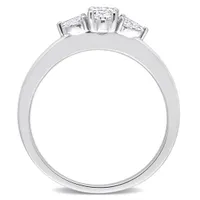 Julianna B 14K White Gold 0.49CTW Diamond Three-Stone Ring