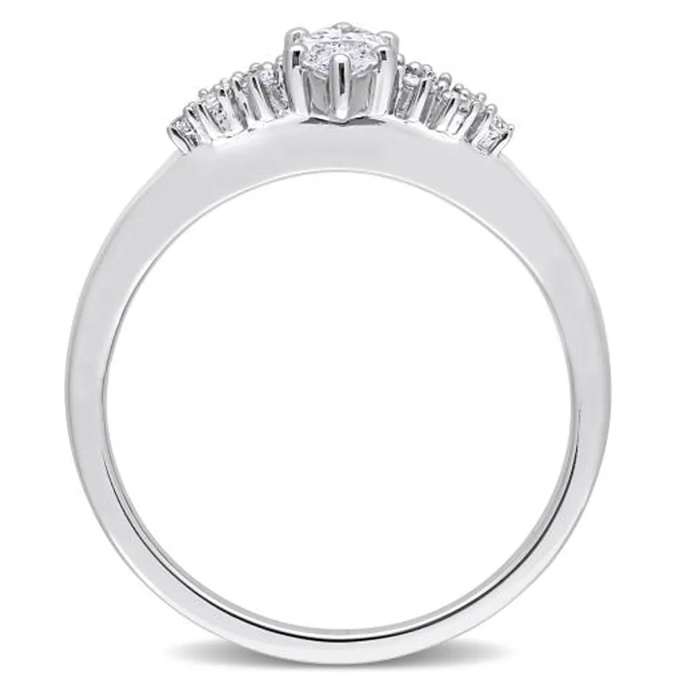Julianna B 14K Yellow Gold 0.50CTW Diamond Cluster Ring