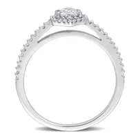 Julianna B 14K White Gold 0.49CTW Diamond Halo Bridal Ring