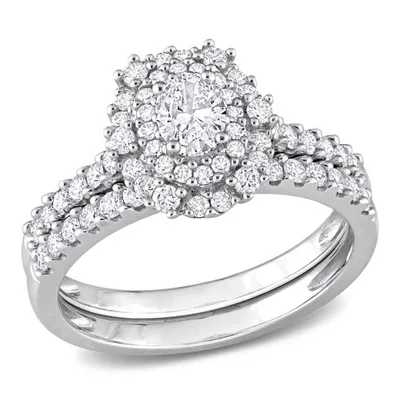 Julianna B 14K White Gold 0.49CTW Diamond Marquise Shaped Bridal Set