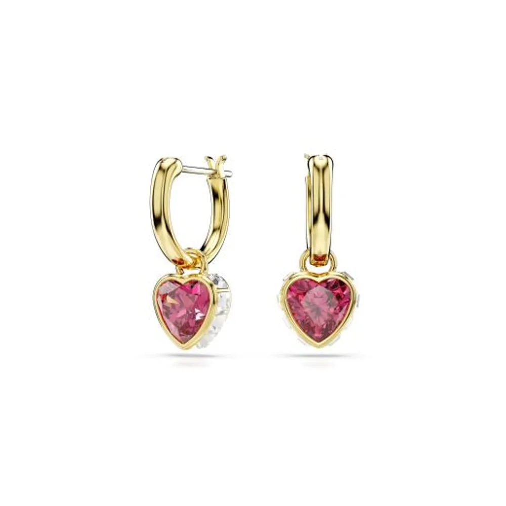 Swarovski Chromo Drop Heart Earrings