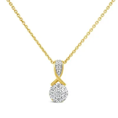 New Brilliance 10K Yellow Gold Lab Grown 0.25CTW Diamond Pendant