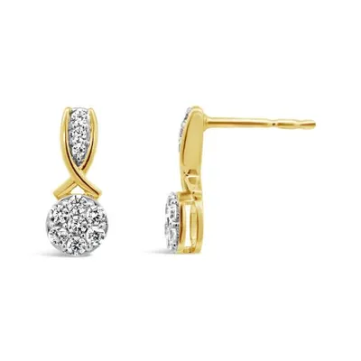 New Brilliance 10K Yellow Gold Lab Grown 0.25CTW Diamond Earrings