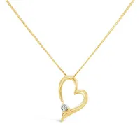 Glacier Fire 10K Yellow Gold Canadian Diamond Heart Pendant