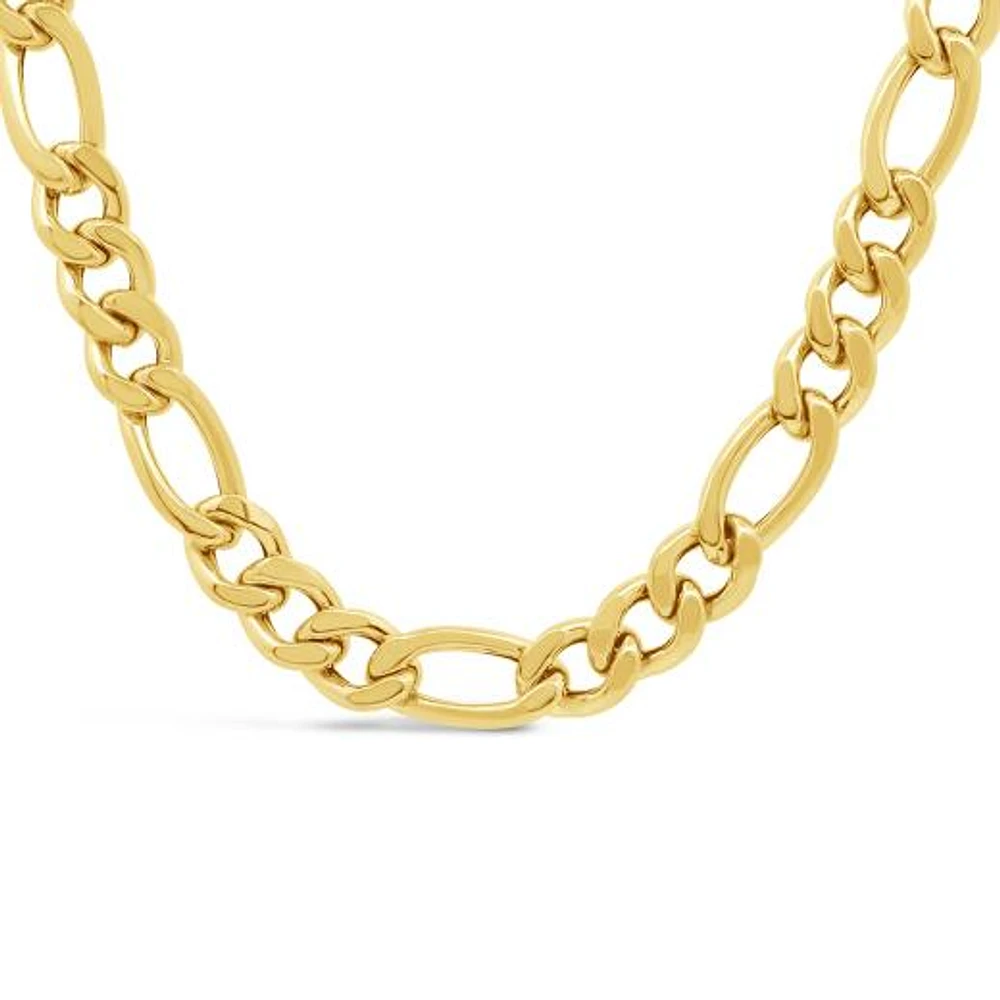 10K Yellow Gold 24" 7.1mm Miami Figaro Chain