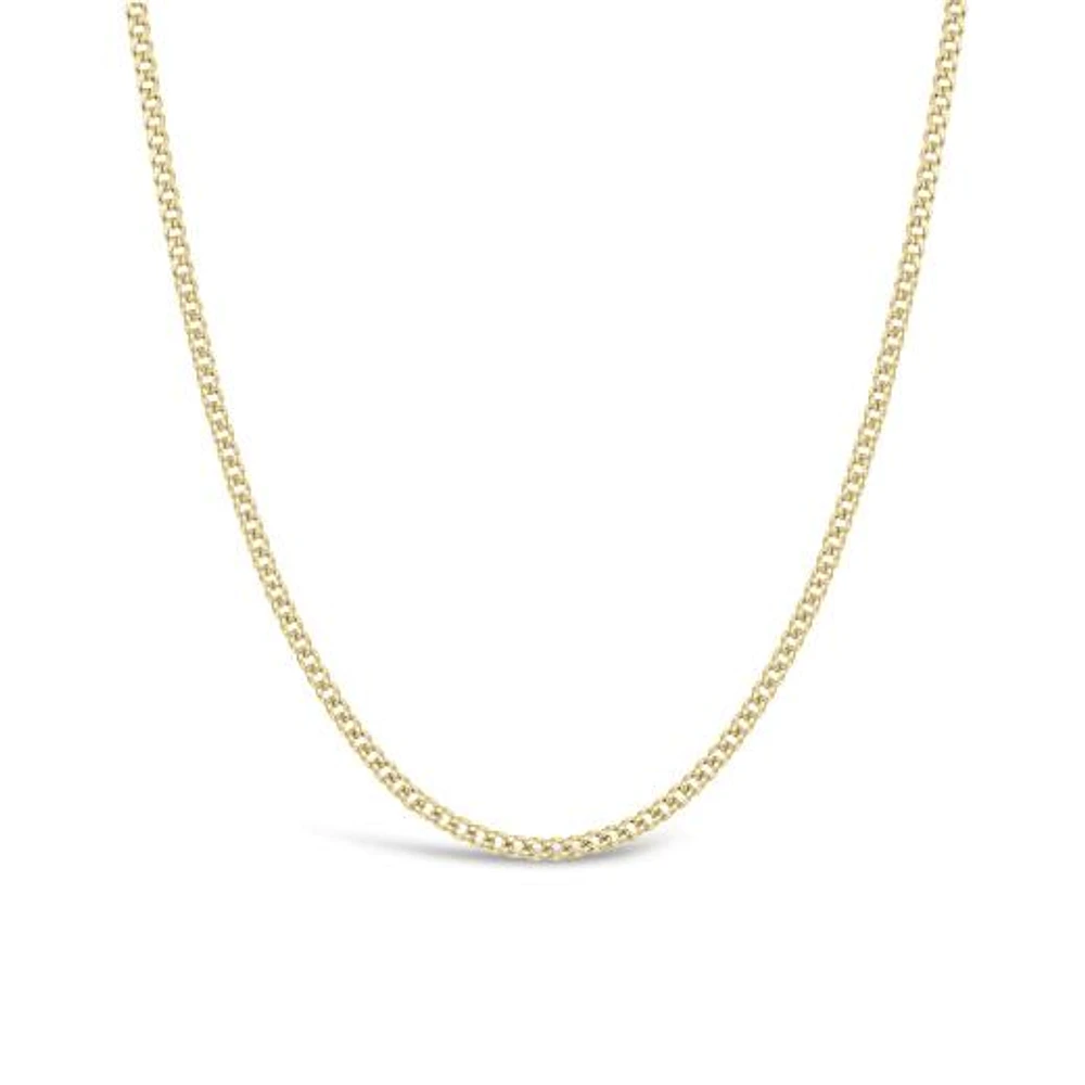 10K Yellow Gold 28" 3.6mm Semi-Solid Miami Cuban Curb Chain
