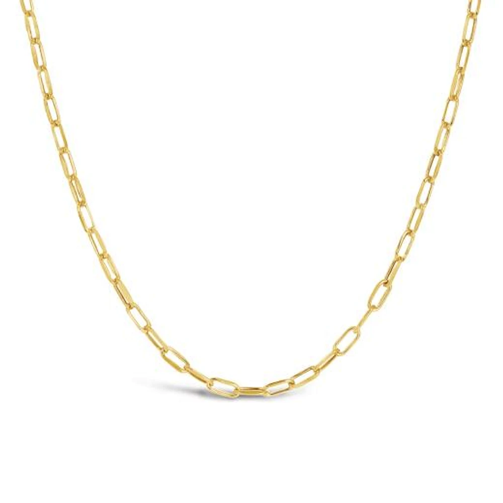 10K Yellow Gold 24" 2.4mm Paper Clip Chain