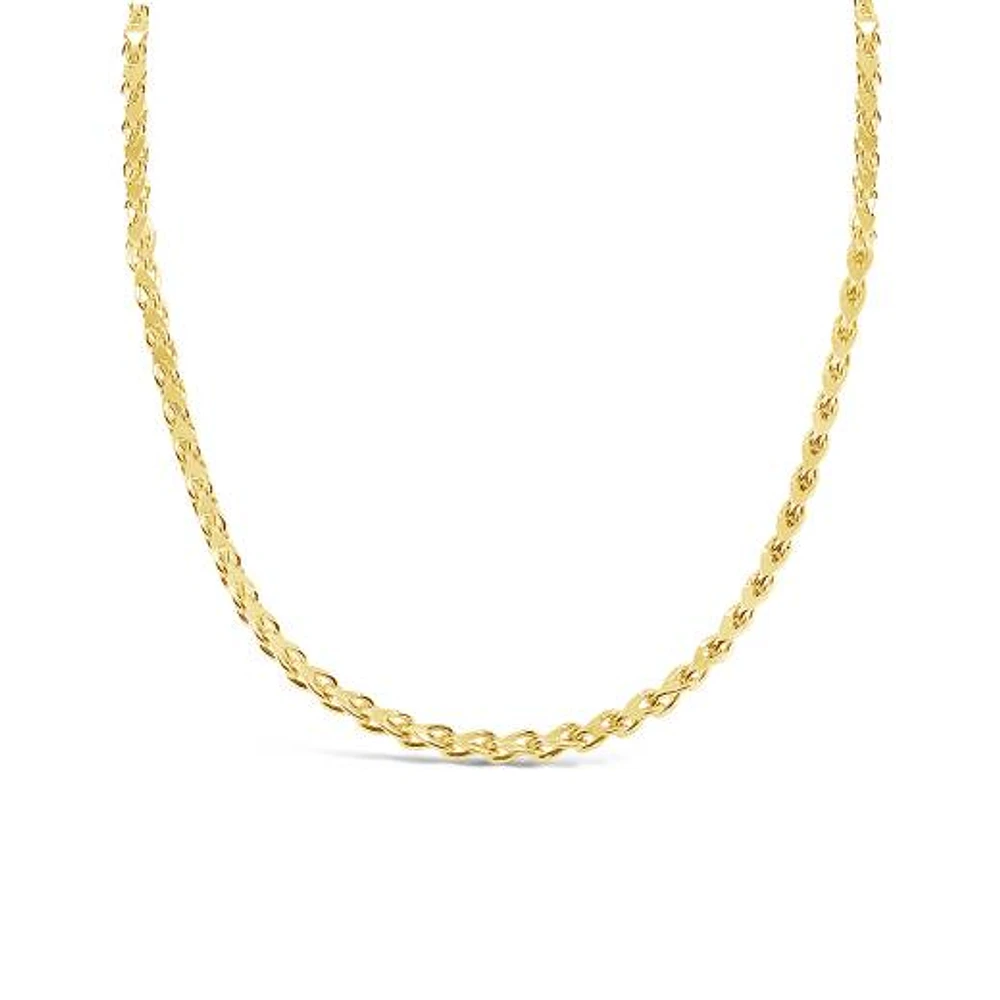 10K Yellow Gold 2.00mm Semi Solid Diamond-Cut Franco 18" Chain