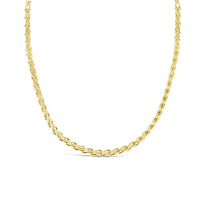 10K Yellow Gold 2.00mm Semi Solid Diamond-Cut Franco 18" Chain