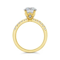 New Brilliance 14K Yellow Gold Lab Grown 2.50CTW Diamond Bridal Ring
