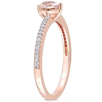 Julianna B 10K Rose Gold Morganite and Diamond Ring