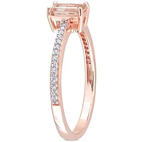 Julianna B 10K Rose Gold Morganite and Diamond Ring
