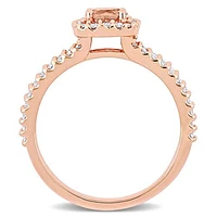 Julianna B 14K Rose Gold Morganite and Diamond Ring