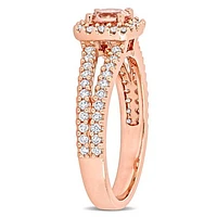 Julianna B 14K Rose Gold Morganite and Diamond Ring