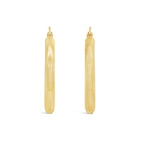 14K Yellow Gold 25mm Hoop Earrings