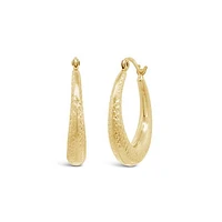 14K Yellow Gold 20mm Hoop Earrings