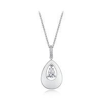 Sterling Silver Cubic Zirconia Dancing 19" Pendant