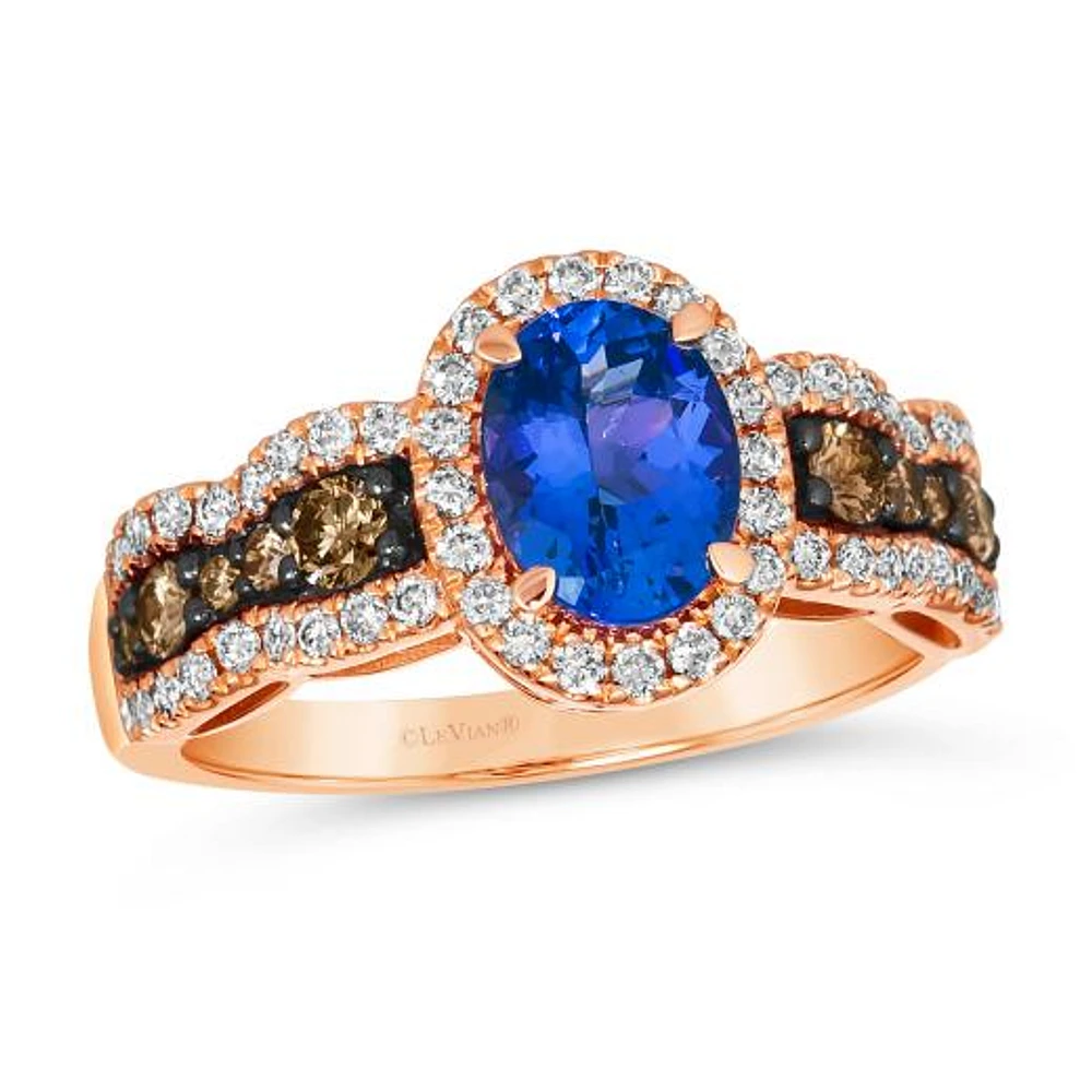 Le Vian 14K Strawberry Gold Blueberry Tanzanite & 0.68 Diamond Ring