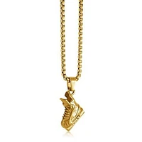 Stainless Steel Hockey Skate 22" Pendant Necklace