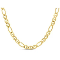 10K Yellow Gold 4.8MMSolid Diamond Cut Figarucci 22" Chain