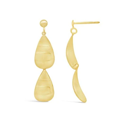 10K Yellow Gold Pear Drop Earrings