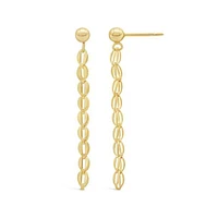 10K Yellow Gold Chain Drop Earrings