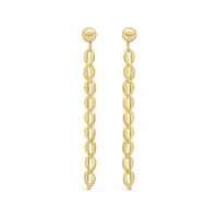 10K Yellow Gold Chain Drop Earrings