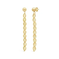 10K Yellow Gold Chain Drop Earrings