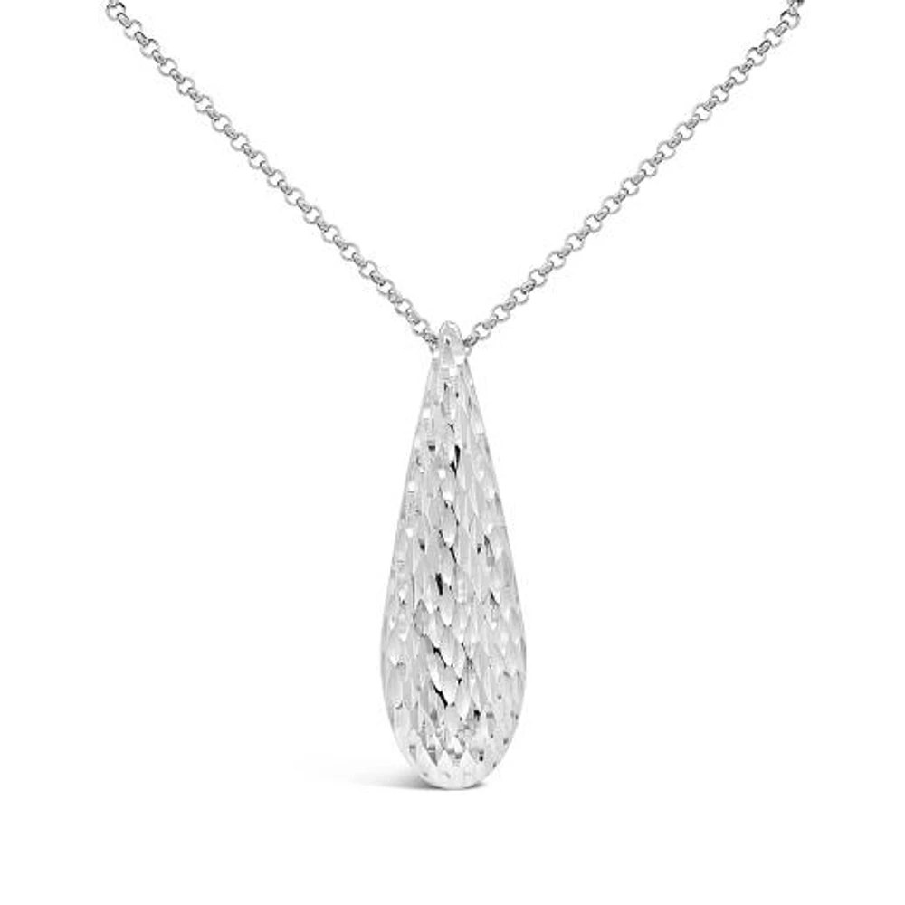 Sterling Silver 17" Pear Drop Necklace