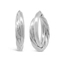 Sterling Silver Large Hoop Earring