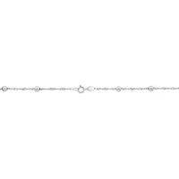 Sterling Silver 18"+2" Extender 4mm Bead Station Chain