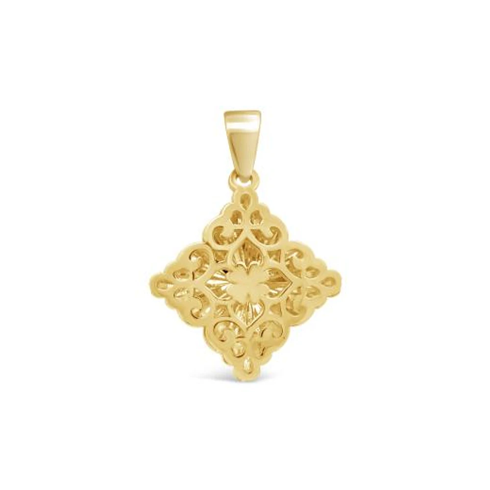 10K Yellow Gold Open Work Pendant