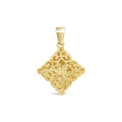 10K Yellow Gold Open Work Pendant