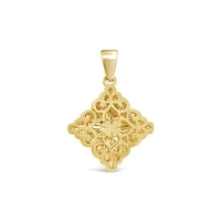 10K Yellow Gold Open Work Pendant