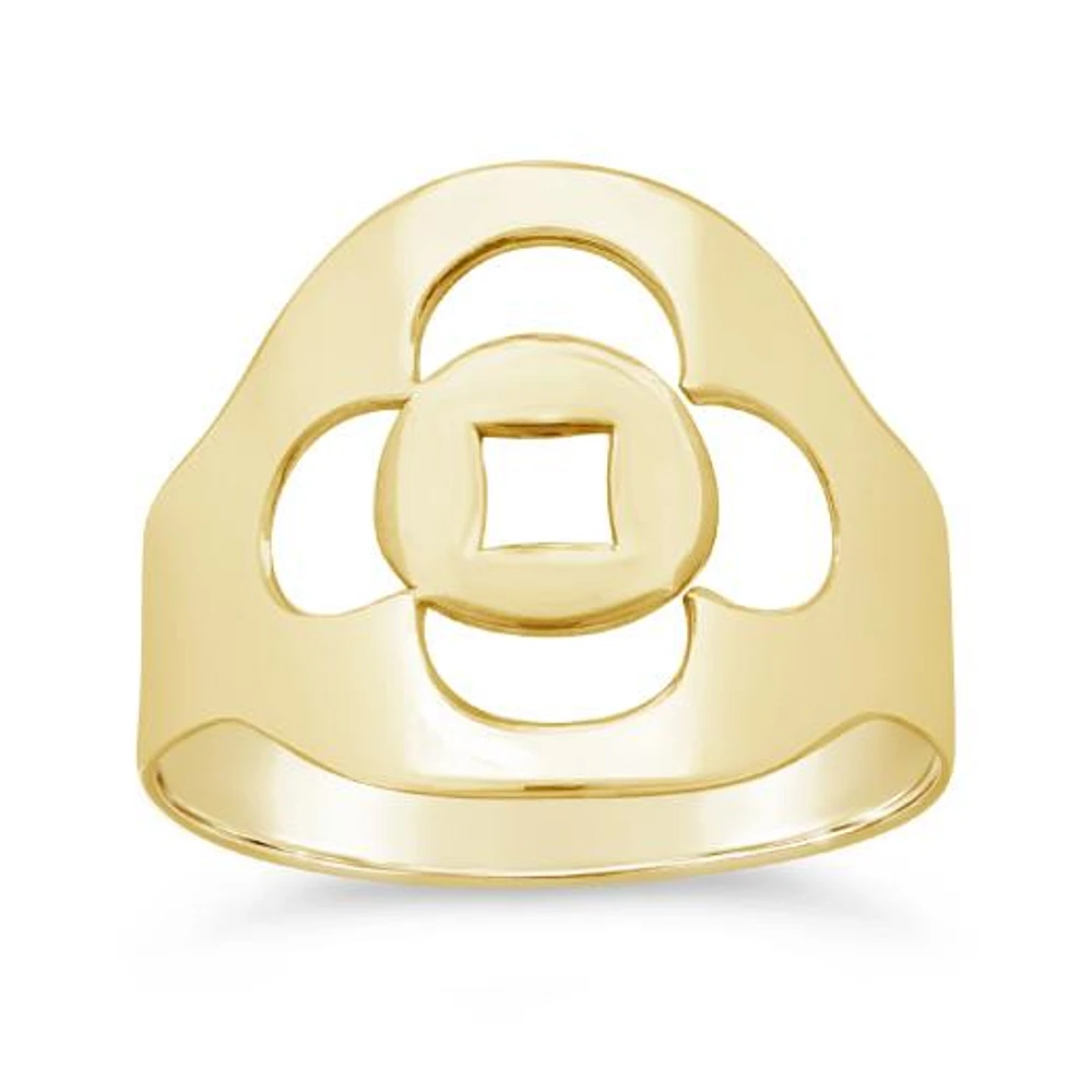 10K Yellow Gold Open Work Ring