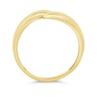 10K Yellow Gold Cross Over Ring