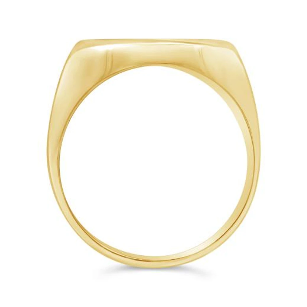 10K Yellow Gold Large Square Signet Ring