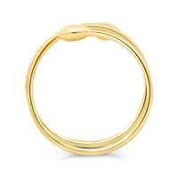 10K Yellow Gold Corkscrew Ball Ring