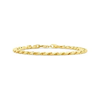 10K Yellow Gold 7mmSolid Square Sided Curb 8.5" Bracelet