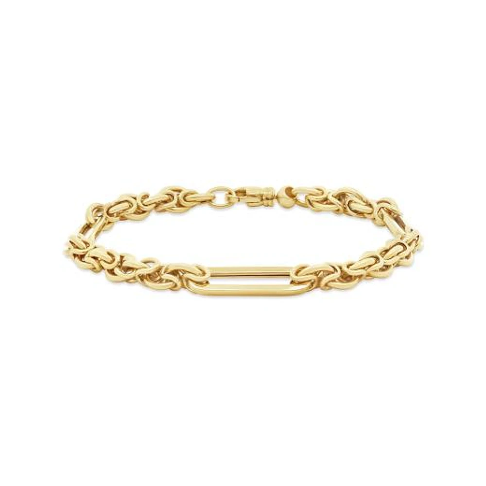 14K Yellow Gold Fancy Link 7.5" Bracelet