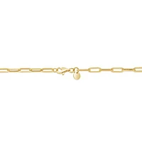 14K Yellow Gold 17" Open Link Heart Necklace