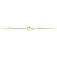 14K Yellow Gold Geometric Drop 17" + 1" Pendant